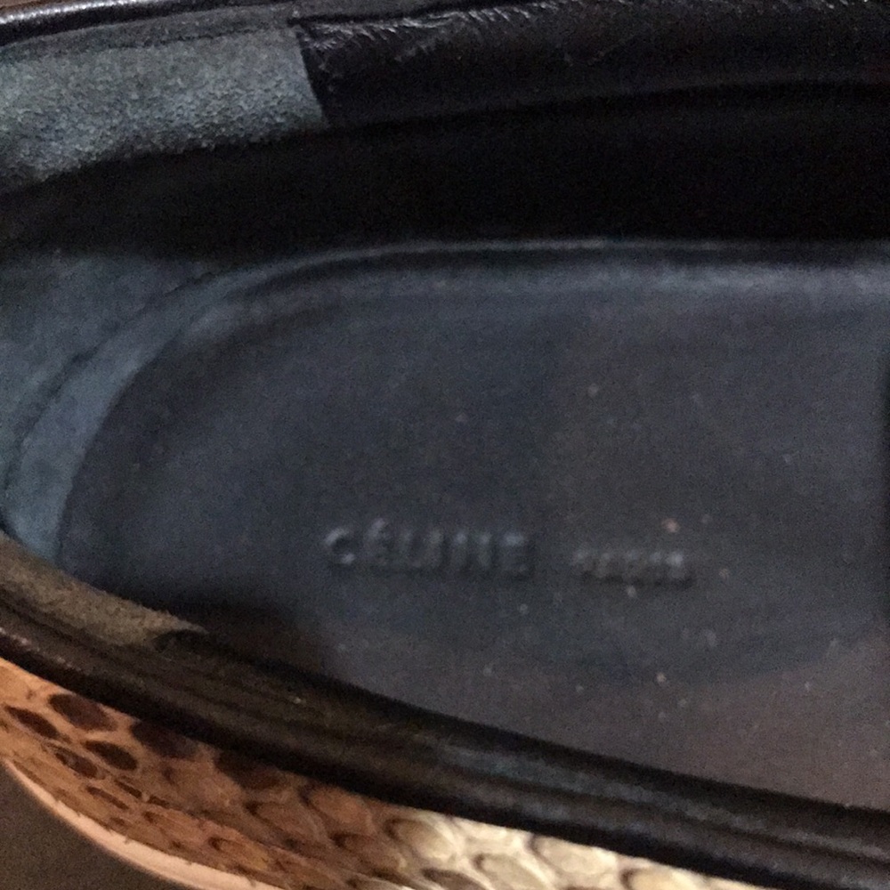 Celine womens Python Slip-On Shoes NEW 38 - Picture 4 of 5